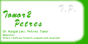 tomor2 petres business card